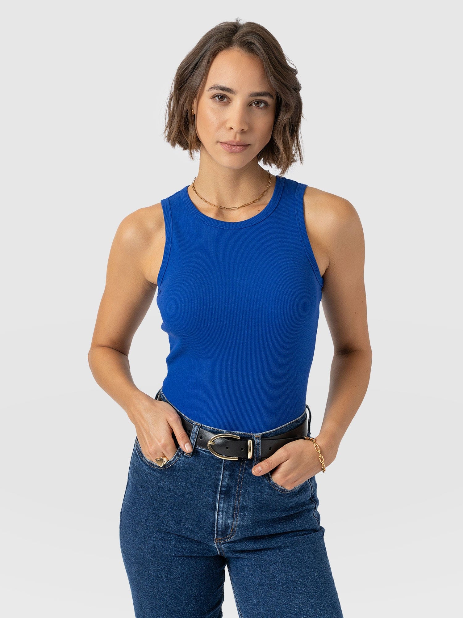 Nova Racer Vest - Cobalt Blue - Women's T-shirts | Saint + Sofia® USA